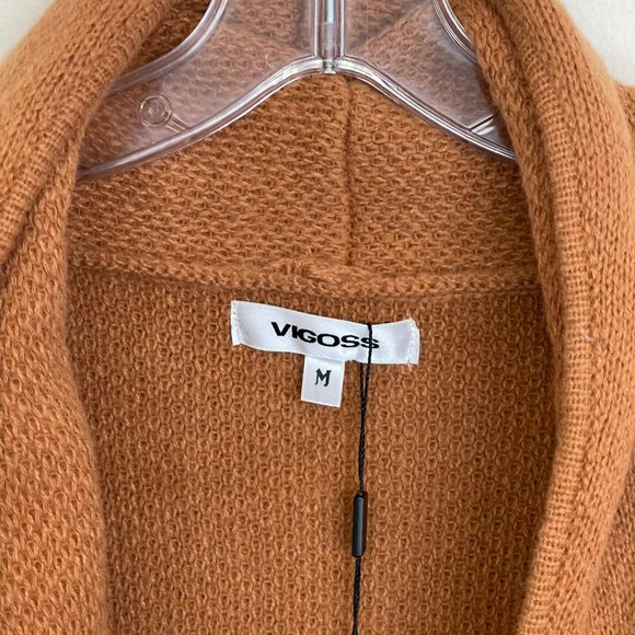 Vigoss Maxi Coatigan Oversized Duster Cardigan Brown NWT Medium - Picture 8 of 9